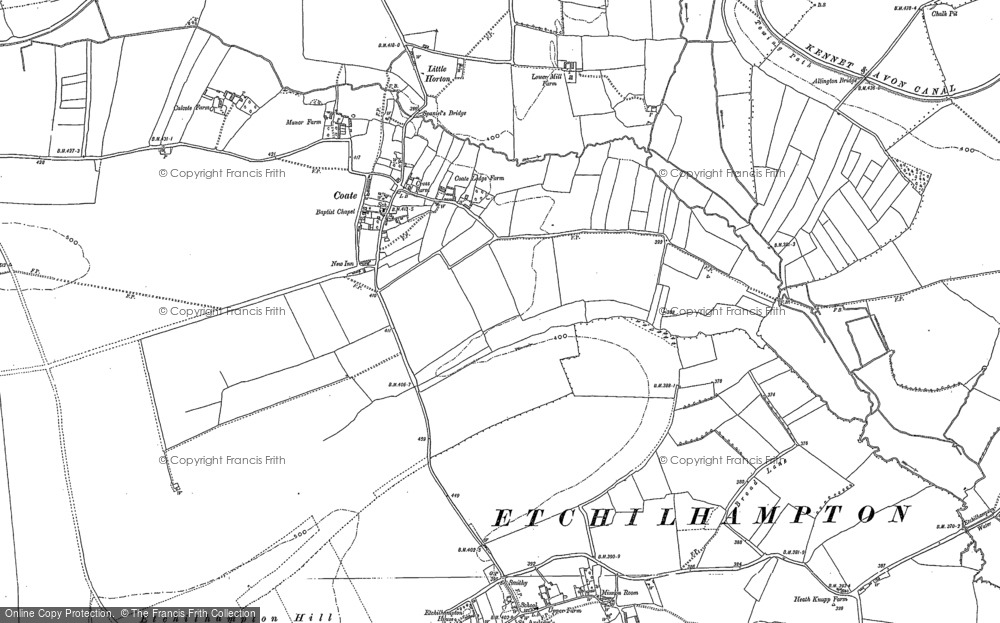 Old Map of Coate, 1899 in 1899