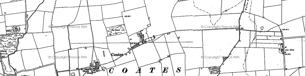 Old map of Blackthorn Hill in 1885