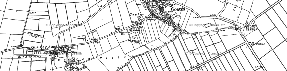 Old map of Eldernell in 1886