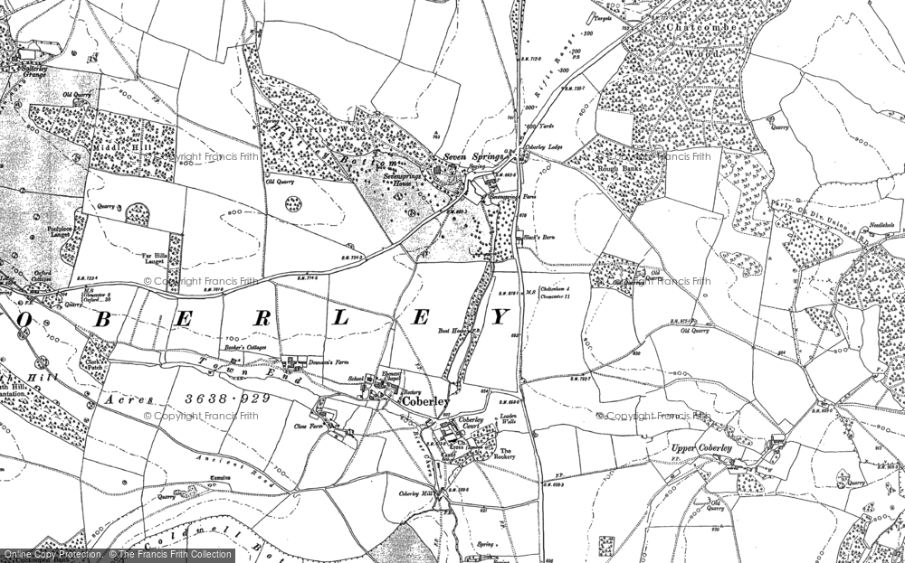 Old Map of Coberley, 1883 in 1883