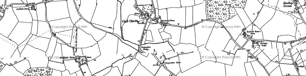 Old map of Cock Clarks in 1895