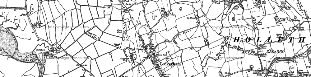Old map of Marsh Houses in 1910