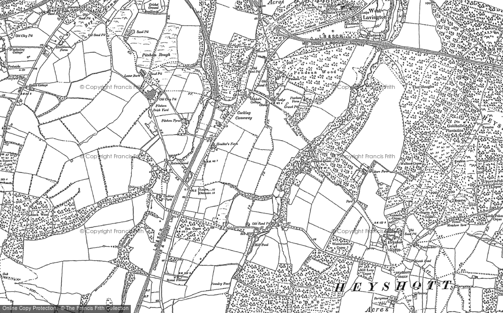 Old Map of Cocking Causeway, 1896 in 1896
