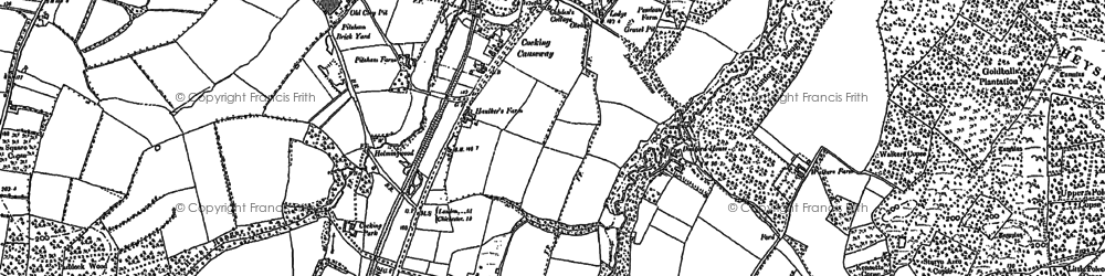 Old map of Cocking Causeway in 1896