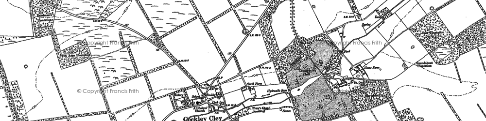 Old map of Cockley Cley in 1883