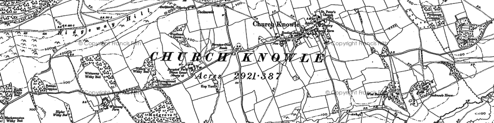 Old map of Cocknowle in 1900