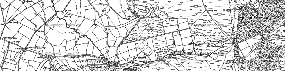 Old map of Cockshutford in 1883