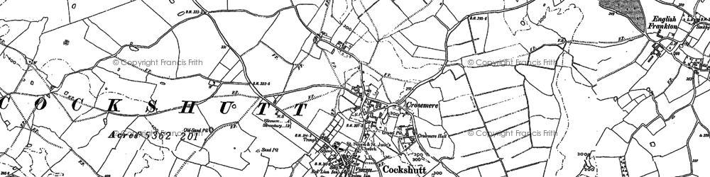 Old map of Cockshutt in 1874