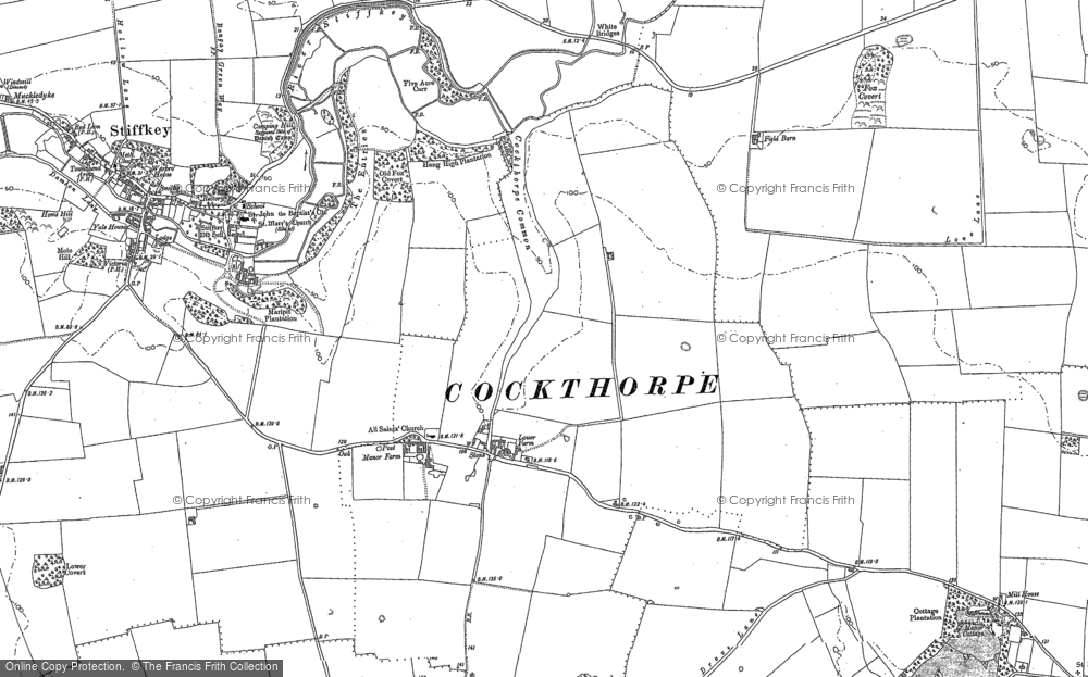Old Map of Cockthorpe, 1886 in 1886