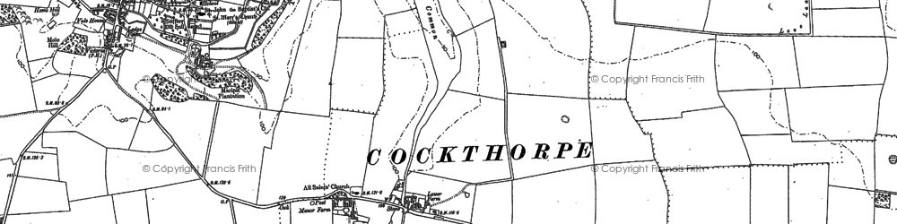 Old map of Cockthorpe in 1886