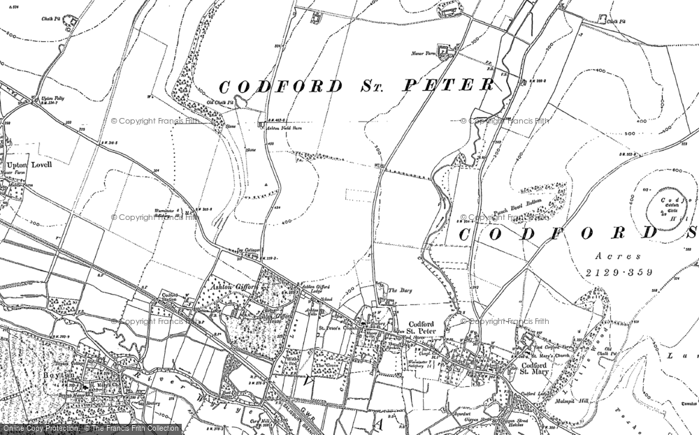 Old Map of Codford, 1899 in 1899