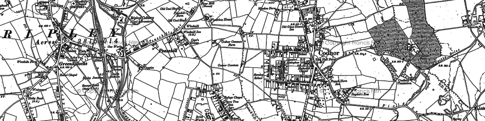 Old map of Codnor in 1880