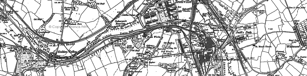 Old map of Codnor Park in 1880