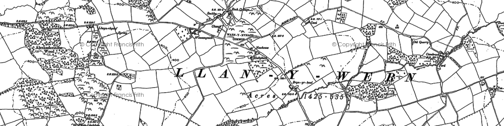 Old map of Bryn yr haul in 1886