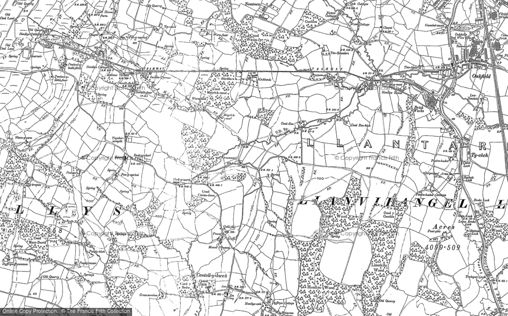 Old Map of Coed Eva, 1899 in 1899