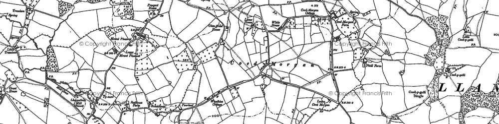 Old map of Coed Morgan in 1899