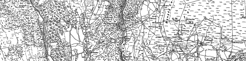 Old map of Afon Eden in 1887