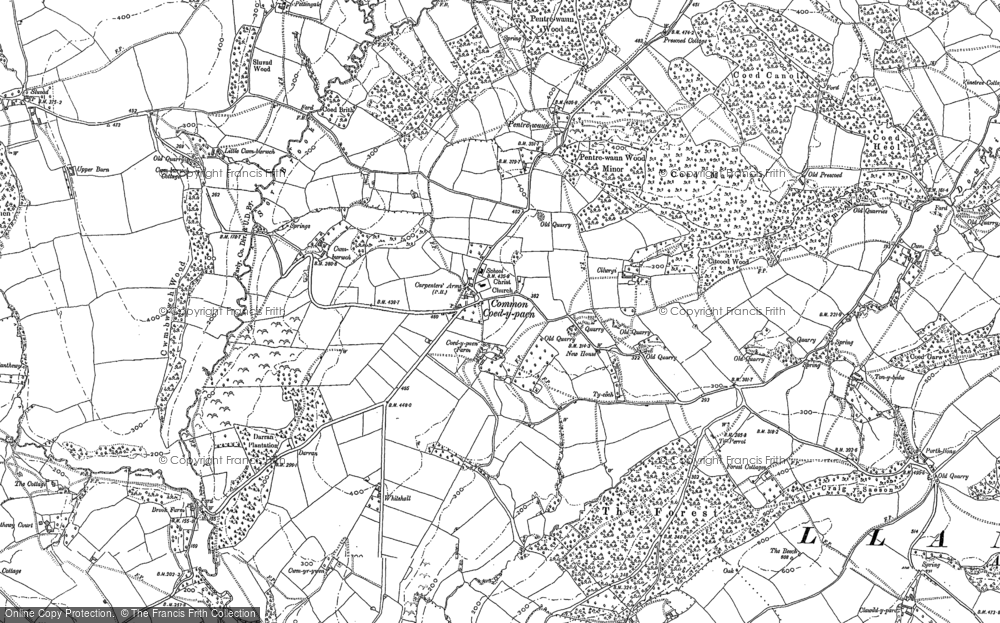 Old Map of Coed-y-paen, 1899 - 1900 in 1899