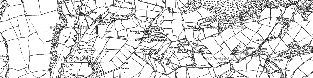 Old map of Coed-y-paen in 1899