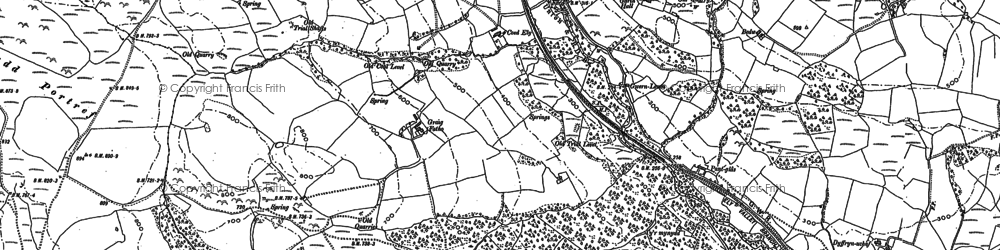 Old map of Coedely in 1897