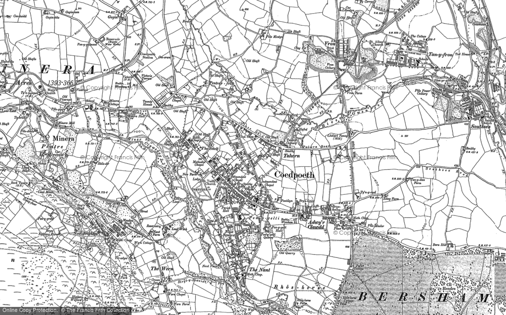 Old Map of Historic Map covering The Nant in 1898