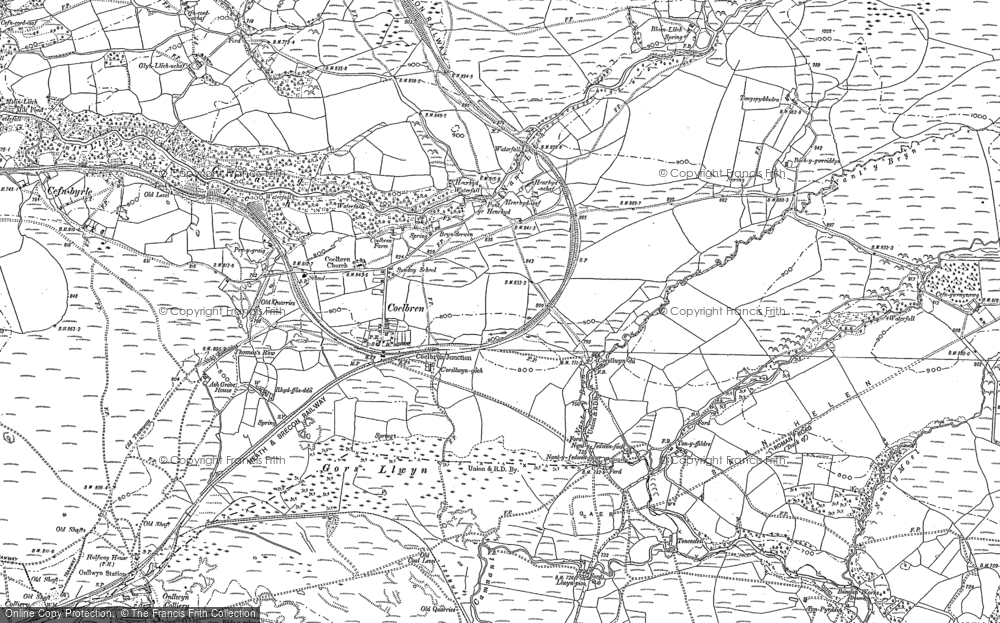 Old Map of Coelbren, 1903 in 1903