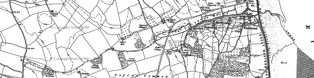 Old map of Cofton in 1904