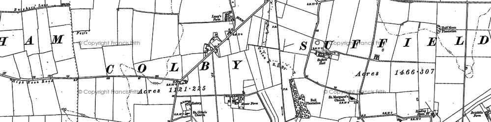 Old map of Colby in 1885