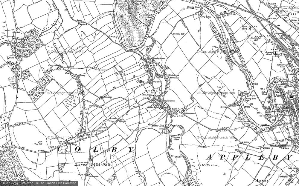 Old Map of Historic Map covering Barrowmoor in 1897