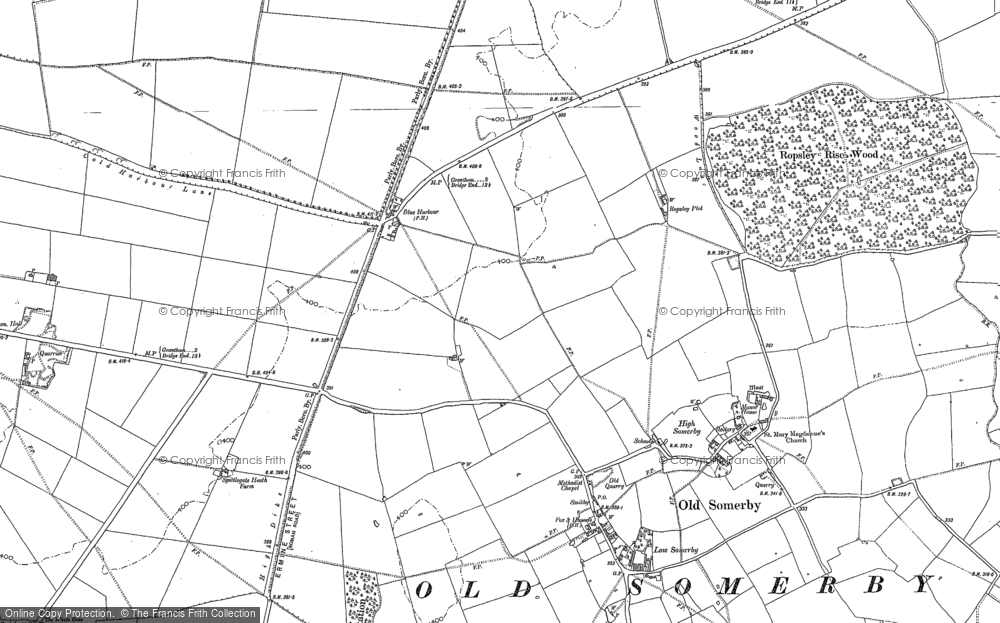 Old Map of Cold Harbour, 1885 in 1885