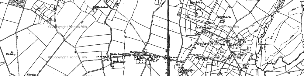 Old map of Cold Hatton in 1880