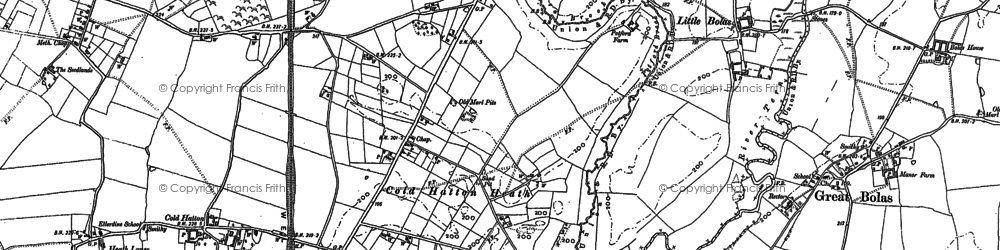 Old map of Cold Hatton Heath in 1880