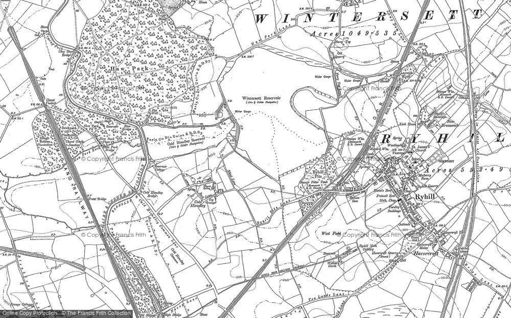 Old Map of Cold Hiendley, 1891 in 1891