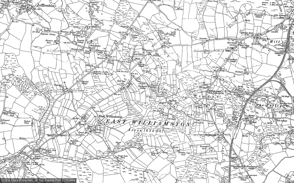 Old Map of Cold Inn, 1887 - 1906 in 1887