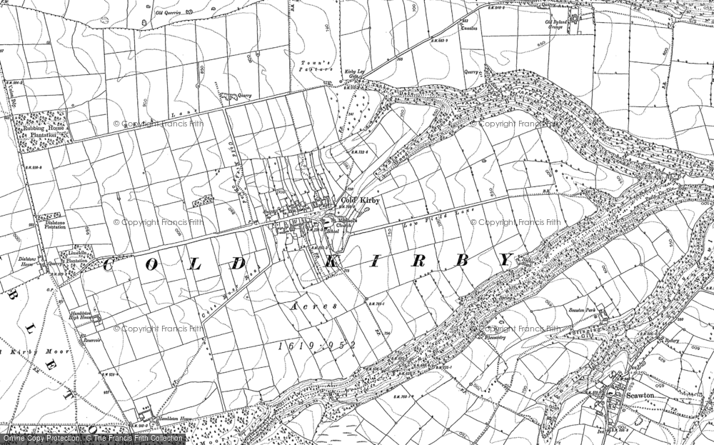 Old Map of Historic Map covering Wethercote in 1891