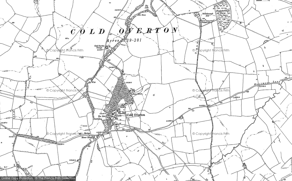 Old Map of Cold Overton, 1902 in 1902