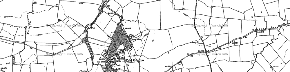 Old map of Cold Overton in 1902