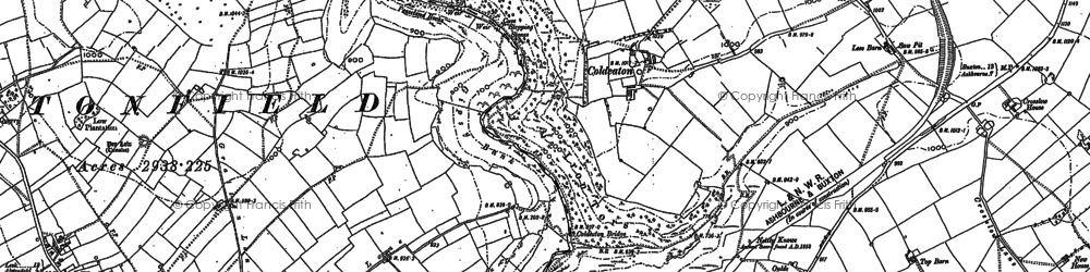 Old map of Biggin Dale in 1879