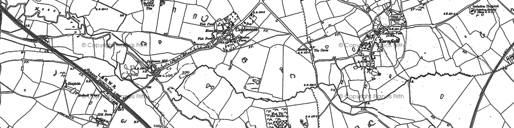 Old map of Coldmeece in 1879