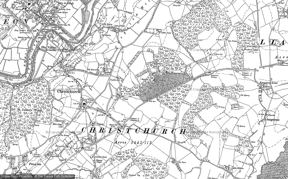 Old Map of Historic Map covering Bulmore in 1900
