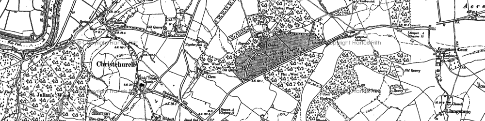 Old map of Bulmore in 1900