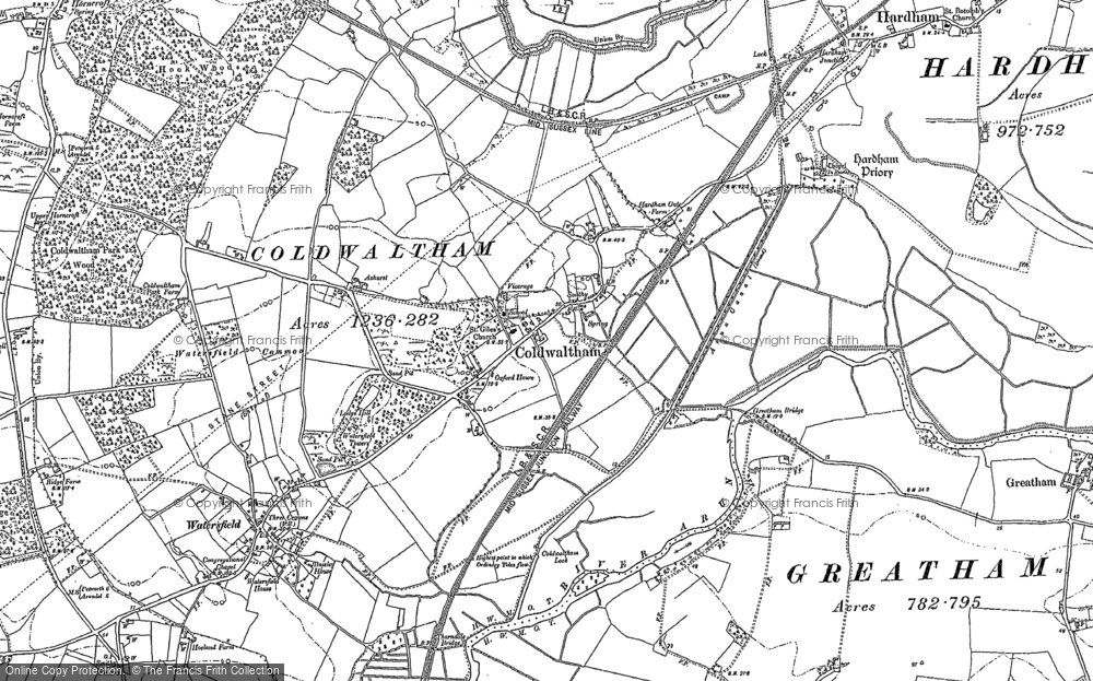 Old Map of Coldwaltham, 1896 in 1896