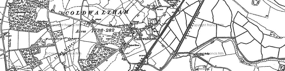 Old map of Coldwaltham in 1896