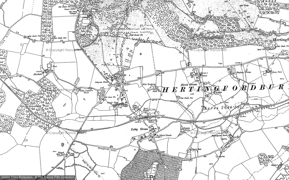 Old Map of Historic Map covering Birchall in 1896