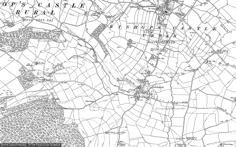 Old Map of Colebatch, 1883 in 1883