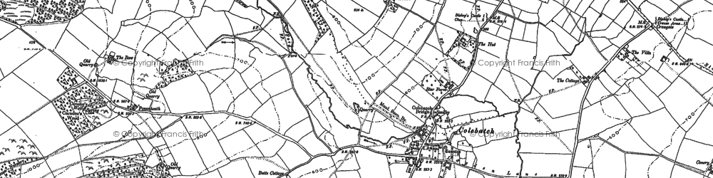 Old map of Colebatch in 1883