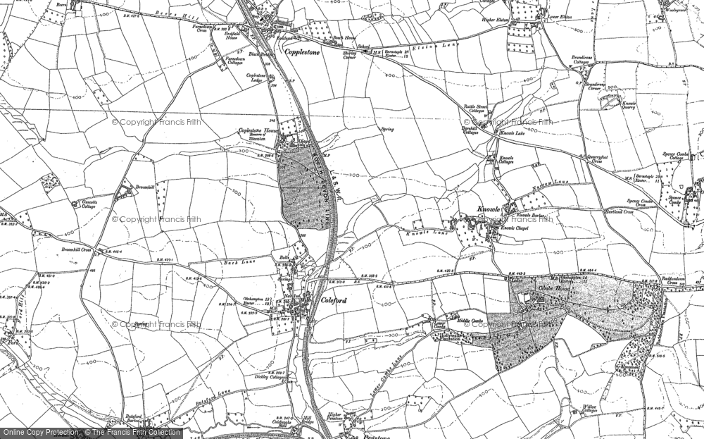 Old Map of Historic Map covering Penstone in 1886