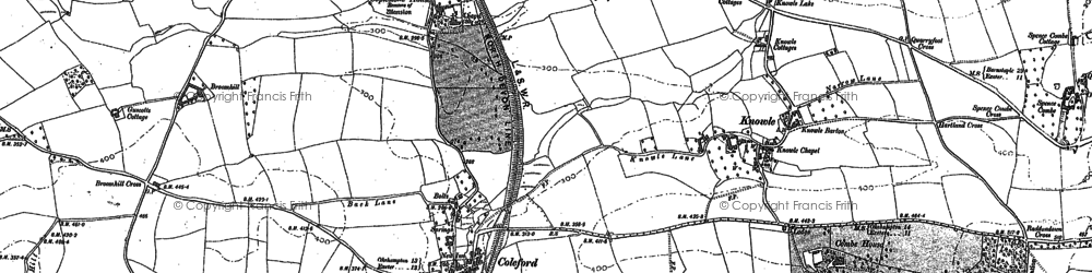 Old map of Penstone in 1886