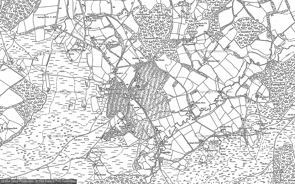 Old Map of Historic Map covering Newbridge in 1897