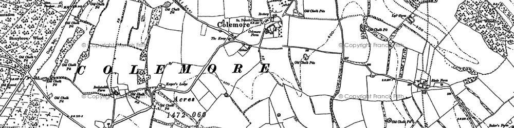 Old map of Colemore in 1895